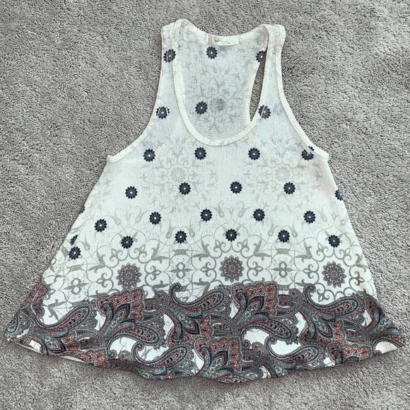 Gaze USA Paisley Racerback Boho Tank Top S - Picture 2 of 9